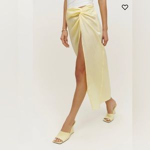Reformation Sophia Yellow Skirt